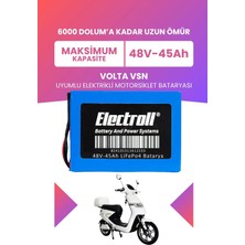 Electroll Volta Vsn Batarya (Maksimum Kapasite) Lifepo4 48V 45AH Elektrikli Motosiklet Bataryası