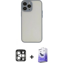 Pileli Store Pilelistore™ iPhone 15 Pro Max Kılıf Ahenk Çizgi Serisi - Siyah Bilvis 5in1 5d Magic Hayalet Cam Ekran Koruyucu + Pvd Metal Kamera Lens - Gs