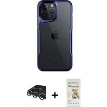 Pileli Store Pilelistore™ iPhone 14 Pro Max Kılıf Akış Çizgi Koleksiyonu - Siyah Mat Seramik Nano Ekran Koruyucu + Raze Metal Kamera Lens - Gs