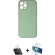 Pileli Store Pilelistore™ iPhone 12 Pro Kılıf Yadigar Klasik - Siyah 3D Antistatik Cam Ekran Koruyucu + Kamera Lens Koruma Cam - Sf