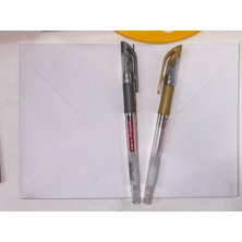 10 Davetiye Zarfı +Edding Metalik Jel Kalem (Renk Seçenekleri Mevcut)