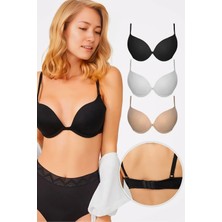 Homay 3'lü Push-Up Balenli Sütyen