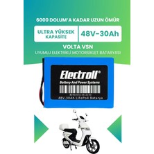 Electroll Volta Vsn Batarya (Ultra Yüksek Kapasite) Lifepo4 48V 30AH Elektrikli Motosiklet Bataryası