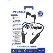 GUNKES PG-200A Boyun Askılı Bluetooth Kulaklık Silikonlu 200 Saat