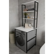 The Violett Çamaşır Makina Üstü Dolap Banyo Rafı Çok Amaçlı Banyo Dolabı Çok Raflı Düzenleyici