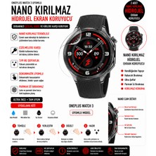 Astakos Oneplus Watch 3 Uyumlu Nano Hidro Jel Ekran Koruyucu 2 Adet Darbe Emici Tpu Film
