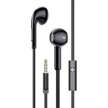 Borofone 3.5mm Jack Girişli Hi-Fi Ses Kaliteli Mikrofonlu Kablolu Kulak Içi Kulaklık - Siyah