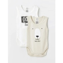 Luggi Baby Bisiklet Yaka Erkek Bebek Atlet Çıtçıtlı Body 2'li