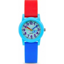 Saattino Kelebek Desenli Açık Mavi Kız Erkek Çocuk Kol Saati Analog Saat ST-304414