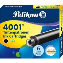 Düzey Pelikan 4001 Dolma Kalem Kartuşu Küçük Brilliant Siyah 6 Lı