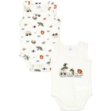 Luggi Baby Bisiklet Yaka Erkek Bebek Atlet Çıtçıtlı Body 2'li