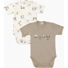 Luggi Baby Bisiklet Yaka Erkek Bebek Çıtçıtlı Body 2'li