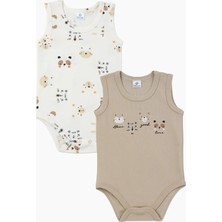 Luggi Baby Bisiklet Yaka Erkek Bebek Atlet Çıtçıtlı Body 2'li