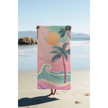 Dolce Mariee Dijital Baskı Plaj Deniz Havlusu 80 x 160 cm Peştamal HVL0268
