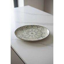 6'lı Ellips Oval Kayık Tabak 36CM Dijital Fade Rinart