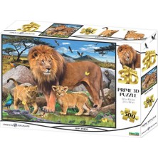 Prime 3D - Aslan Ailesi 500 Parça Yetişkin Puzzle