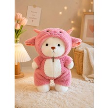 DMR Accessoire Dinazor ve Koç Kostümlü 30 cm Puffy Hug Kıyafetleri Çıkartılabilir Ayakları Hareket Eden Sevimli Peluş Ayıcık