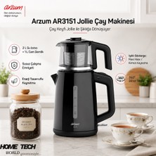 Arzum AR3151 Jollie Çay Makinesi 1650W, 1 L Demlik Kapasitesi, Siyah