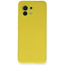 Armüz Xiaomi Mi 11 Kılıf Nano Içi Kadife Silikon - Sarı