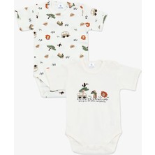 Luggi Baby Bisiklet Yaka Erkek Bebek Çıtçıtlı Body 2'li