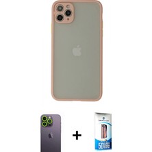 Pileli Store Pilelistore™ iPhone 12 Pro Max Kılıf Ahenk Çizgi Serisi - Siyah 5d Eko Cam Ekran Koruyucu + Neon Fosforlu Kamera Lens - Yl