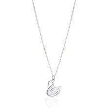 Oya Silver Minimal Tasarım Gümüş Kuğu Kolye [OYOT316]