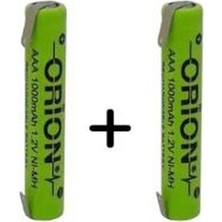 Orion 1.2V 1000MAH Ince Kumanda Pili Aaa Şarjlı Traş Makinası Pili-2 Adet Erpilsan Elektronik