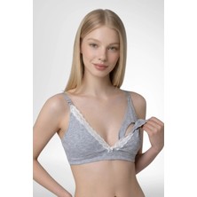 Mecit Pijama Mecit 1004 Gri Emzirme Sütyeni