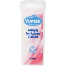 Yumak Makyaj Temizleme Pamuğu Disk 70 Adet