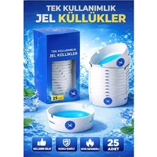 Reoona 25 Adet Tek Kullanımlık Kül Tablası Kokusuz Taşınabilir Pratik Jel Küllük Seti Ofis Kafe Ev Araba