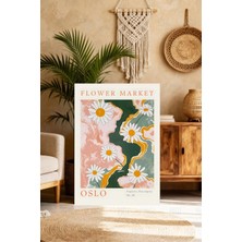Mgi Design Galeri Kalitesinde Çiçek Pazarı Vintage Kanvas Tablo Şık Duvar Sanatı