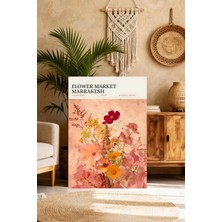 Mgi Design Estetik Çiçek Pazarı Vintage Kanvas Tablo Estetik Ev Aksesuarı