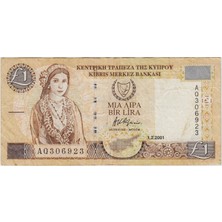 Banknoting Kıbrıs Cumhuriyeti 1 Pound 2001 Çok Temiz. Kıbrıs Cumhuriyeti 1 Pound 2001 Çok Temiz.