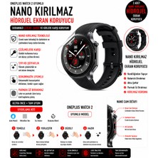 Astakos Oneplus Watch 2 Uyumlu Nano Hidro Jel Ekran Koruyucu 2 Adet Darbe Emici Tpu Film