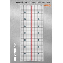 Mgi Design Postur Vücut Analiz Tablosu Cetveli Fizyoterapist 80X200CM - Posture Analysis Grid Postürel