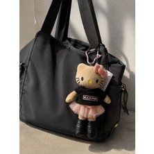Belirtilmemiş Hello Kitty Blackpink Temalı Peluş Figür Çanta Aksesuarı ve Anahtarlık, Pembe Tütü Etekli