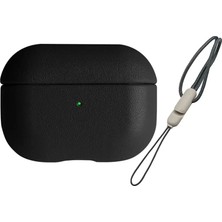 Armüz Apple Airpods 3 (3.nesil) 405 Deri Kılıf - Siyah
