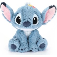 Nivora Stitch Peluş 30 cm Çiçek Aksesuarlı Tüylü Yumuşak Oyuncak Uyku Arkadaşı