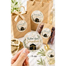 Sanatıbedi 60 Adet Hac Umre Için Hediye Paketleme Etiketi - Suya Dayanıklı Sticker