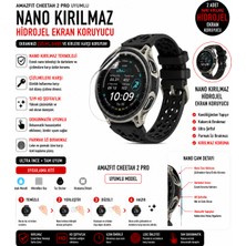 Astakos Amazfit Cheetah 2 Pro Uyumlu Nano Kırılmaz Hidrojel Ekran Koruyucu 2 Adet Darbe Emici Tam Koruma