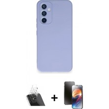 Pileli Store Pilelistore™ Galaxy A54 5g Kılıf Ahenk Serisi - Siyah 3D Antistatik Mat Seramik Nano Ekran Koruyucu + Kamera Lens Koruma Cam - Sf