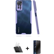 Pileli Store Pilelistore™ Redmi Note 11 Pro Kılıf Atlas Asil Serisi - Siyah 3D Antistatik Hayalet Cam Ekran Koruyucu + Kamera Lens Koruma Cam - Sf
