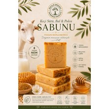 Secille Natural Organic Secille Organic Soğuk Döküm Keçi Sütü, Bal ve Polen Sabunu 120G-EL Yapımı Doğal Sabun