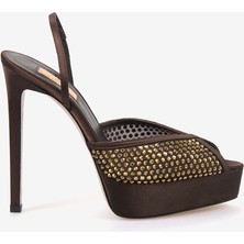 Hawen Angels Kadın Fileli 14CM Uzun Topuklu Gece & Abiye Ayakkabı 9081