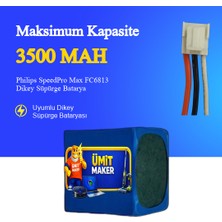 Ümit Maker Philips Speedpro Max FC6813 Dikey Süpürge 3500 Mah 25.2 V Batarya – Orjinal Uyumlu Uzun Ömürlü, Maksimum Performans Pil