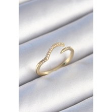 Norino Pirinç Gold Renk Zirkon Taşlı Kadın Yüzük