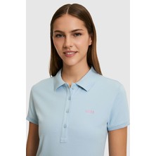 U.S. Polo Assn. Kadın Açık Mavi Polo Yaka Basic Tişört 50323461-VR003