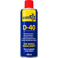 Silverfix D-40 Çok Amaçlı Bakım Spreyi 400 ml – Pas Sökücü, Yağlayıcı ve Nem Giderici Sprey