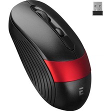 İlkyaz Fashion Kablosuz Mouse 1600 Dpi Siyah Kırmızı SM18SK