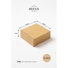Rufus Concept 16X16X6CM Kraft Koli 25 Adet
